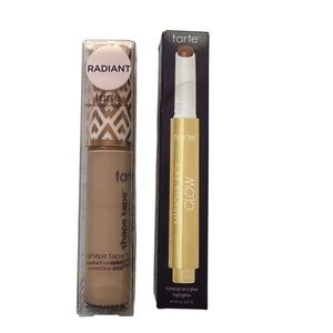 Tarte Shape Tape Radiant Concealer 22N Light Neutral & Bronze glow Highlighter